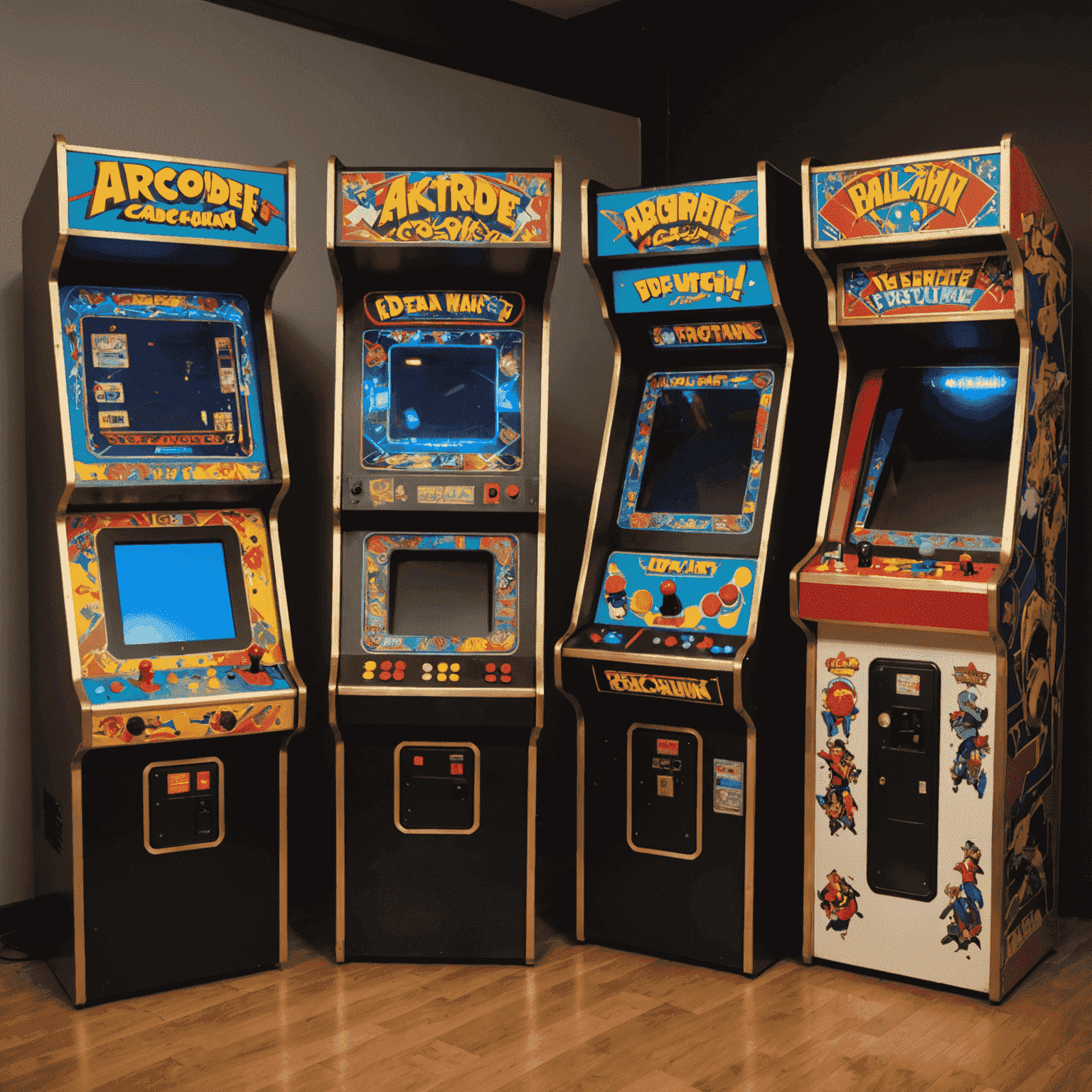 Kolekcja odrestaurowanych vintage automatów arcade z lat 80. i 90.
